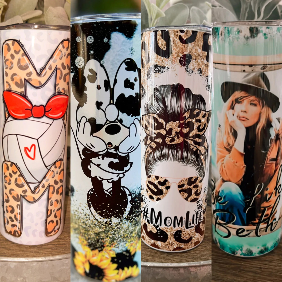 Minnie Mouse Mommy & Me Tumblers, Disney Glitter Tumbler, Minnie Mouse  Disney Tumbler, Personalized Glitter Tumbler 