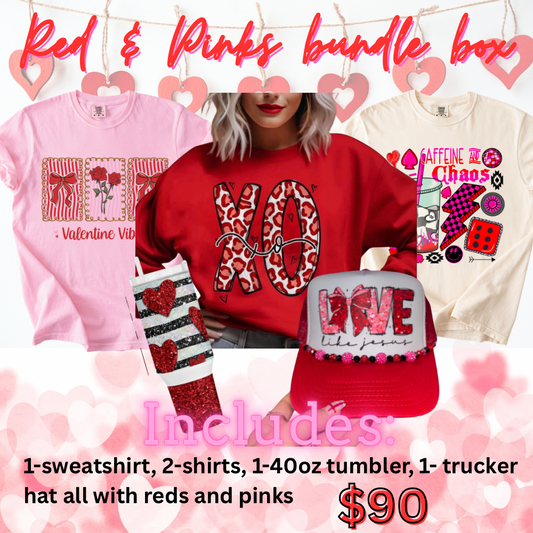 Red and Pinks bundle box
