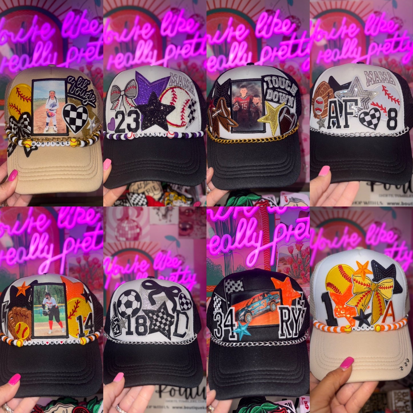 TRUCKER HAT W/ Patches (custom)