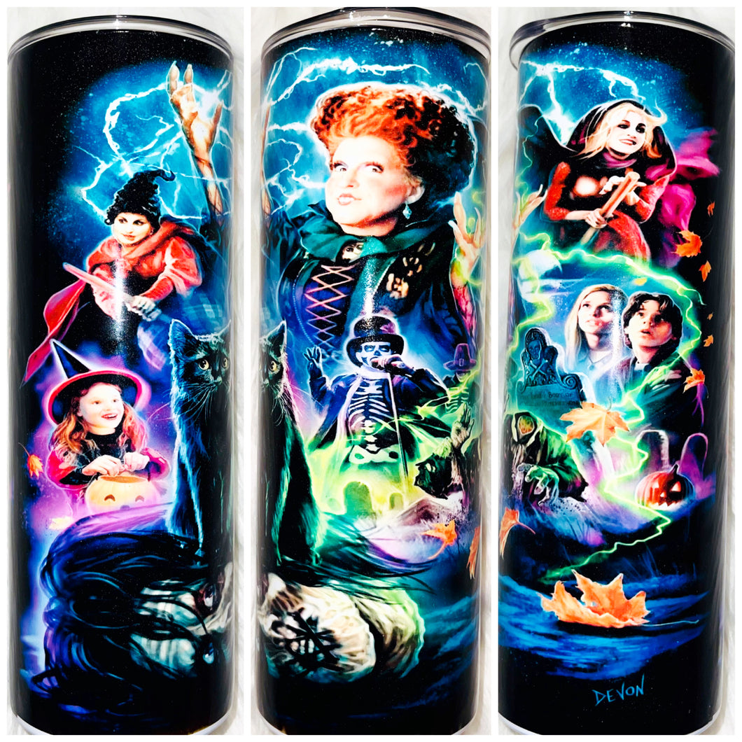 Hocus Pocus 20oz tumbler with lid and straw